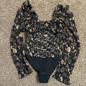 NWOT Free People Brunch Date Bodysuit (XS)